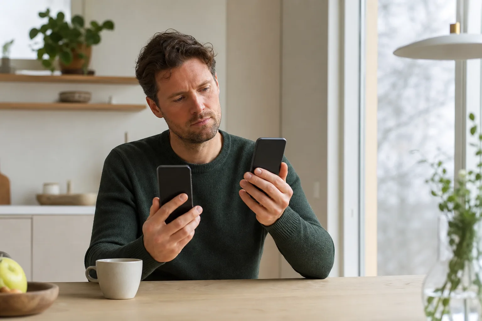 iPhone och Android jämförs sida vid sida